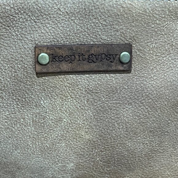 Keep It Gypsy Leather Pink Fur Brown Crossbody Bag Purse Country Fringe NWOT NEW - Picture 7 of 8